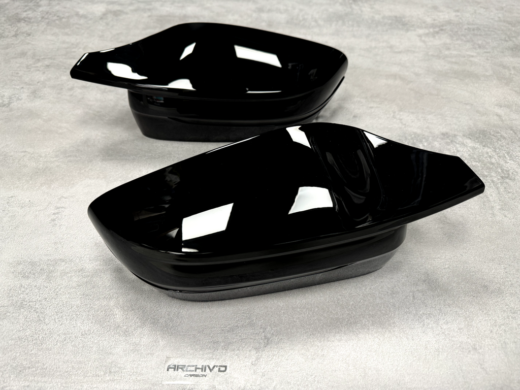 BMW G11 G20 G22 G30 Gloss Black Wing Mirror Caps + Tinted Dynamic Indicators RHD