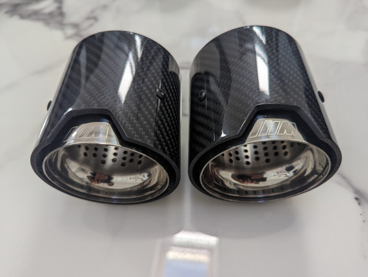 BMW M135i M140i M240i 340i 440i Carbon Fibre SS304 Silver Exhaust Tips B58 N55