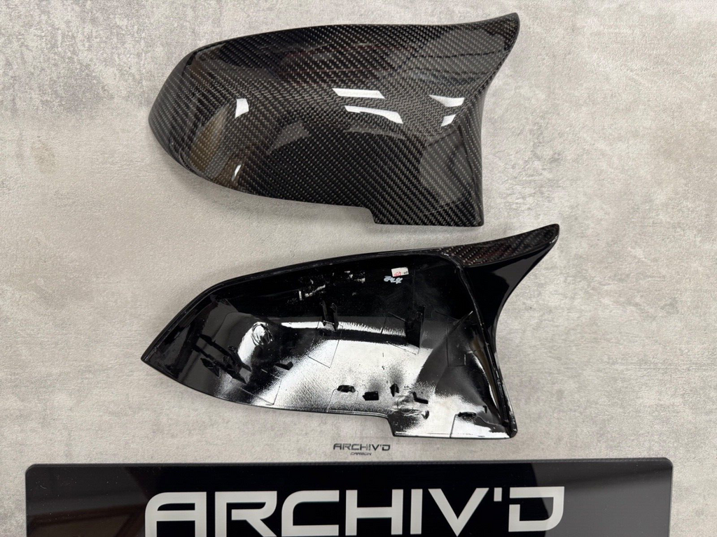 BMW 1 2 3 4 Series Carbon Fibre Gloss Mirror Cover Caps F20 F22 F30 F32 F87 M2