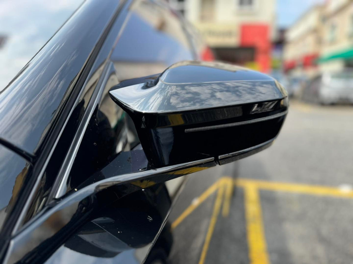 BMW i5 7 Series Gloss Black Wing Mirror Cover Caps G60 G61 G70 G90 M5 RHD 2023 +