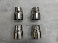 4" Stainless Steel Chrome Exhaust Tips For BMW M2 M3 M4 M5 G87 G80 G82 80MM