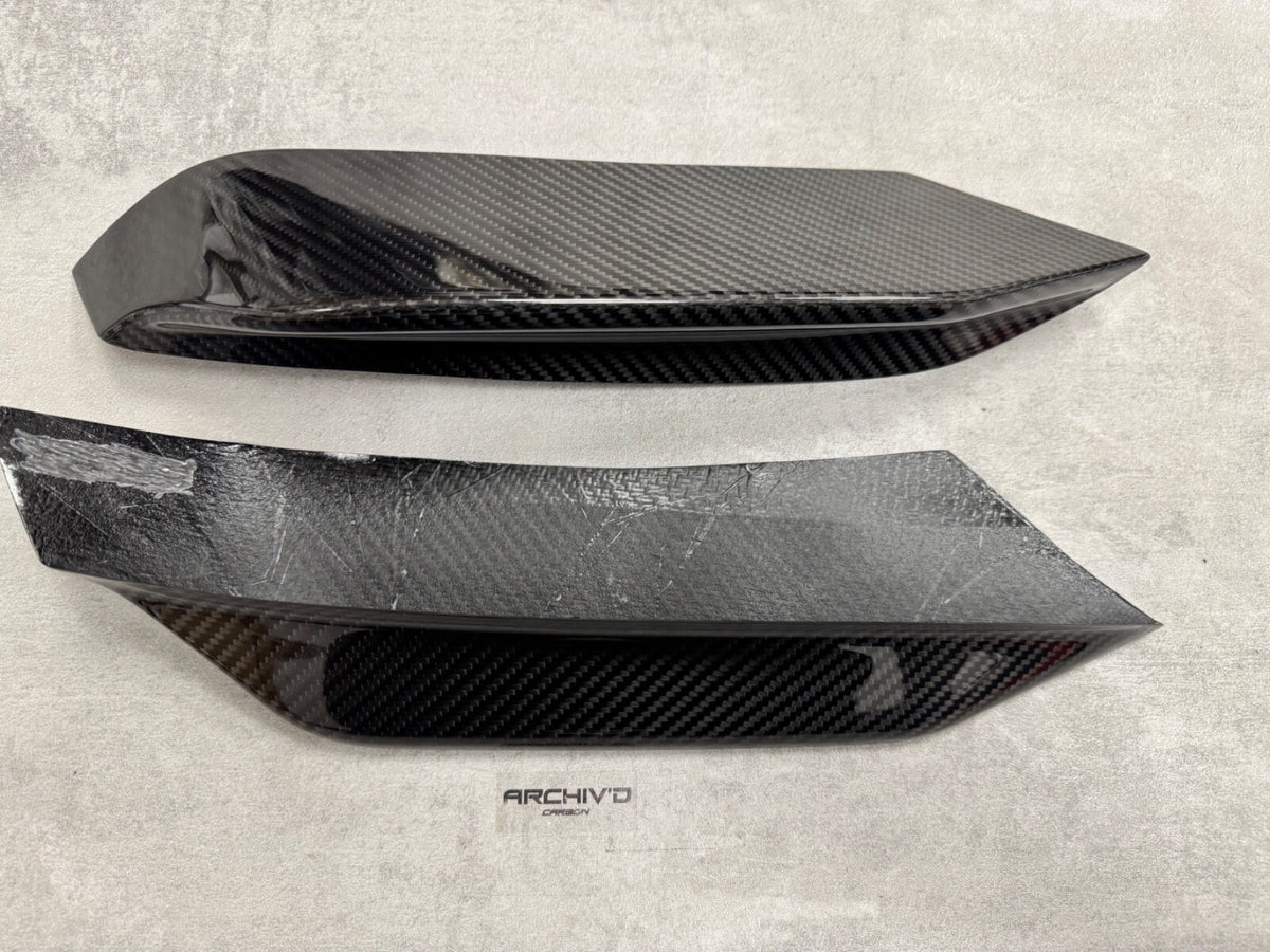 BMW F80 M3 F82 M4 Dry Carbon Fibre Front Bumper Upper Splitter Canards