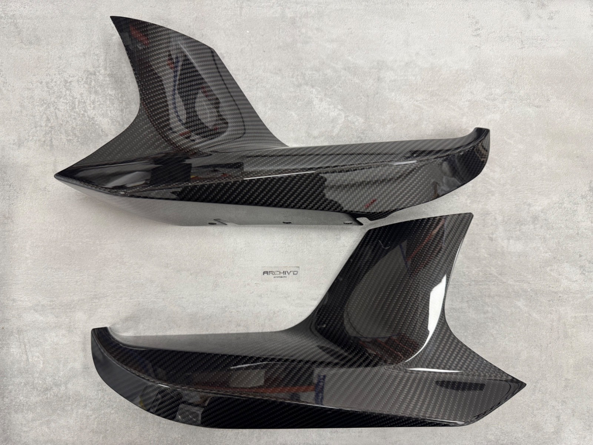 BMW M5 F90 Pre-Preg Dry Carbon Fibre Front Bumper Splitter  Canards 2017+