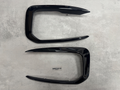 Front Bumper Gloss Black Canards Trim BMW M135i M140i F20 F21
