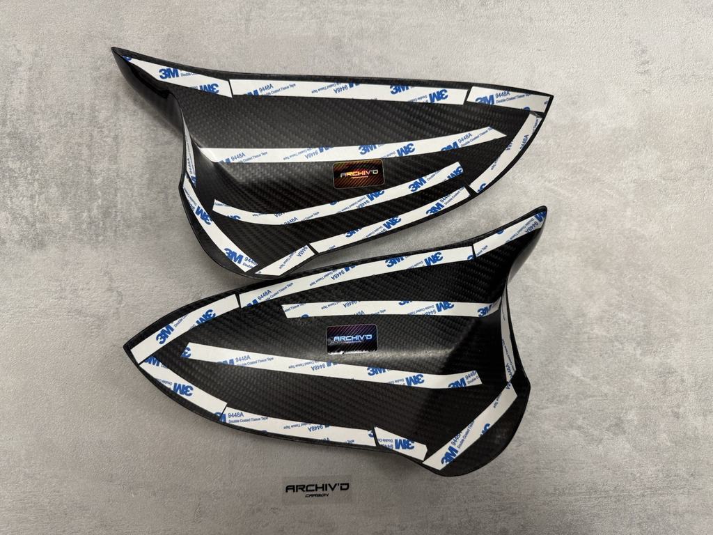 Real Dry Carbon Fibre Wing Mirror Caps Cover BMW F80 M3 F82 F83 M4 F87 M2 RHD