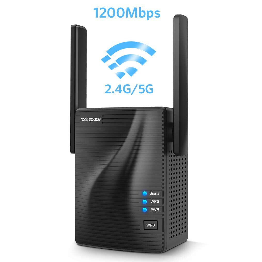 Rockspace AC1200 WiFi Range Extender Dual Band 2.4G/5G Signal Booster Repeater