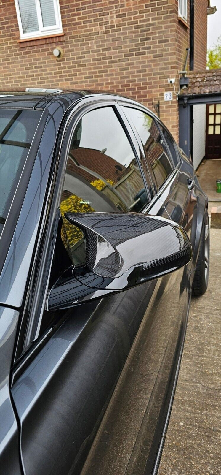 Real Dry Carbon Fibre Wing Mirror Caps Cover BMW F80 M3 F82 F83 M4 F87 M2 RHD