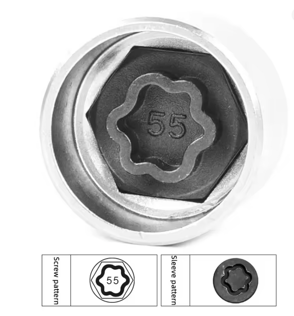 Locking Wheel Nut Key Number 55 For BMW Replacement